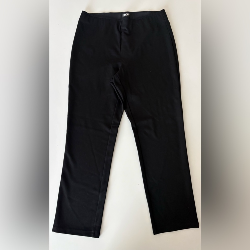DKNY Classic Black Straight Pull On Pants